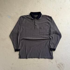 Vintage Long Sleeve Striped King’s Court Men's XL Polo